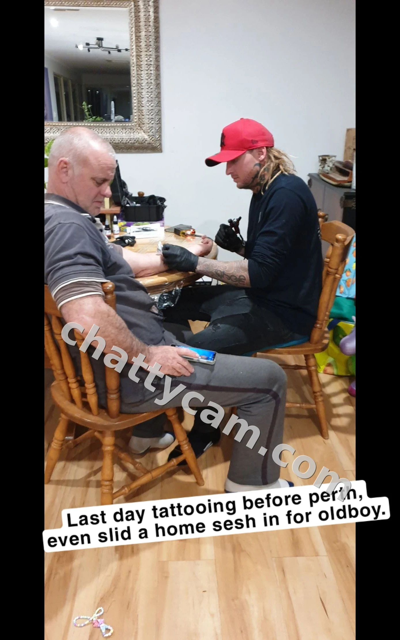 Tattooing my dad before perth
