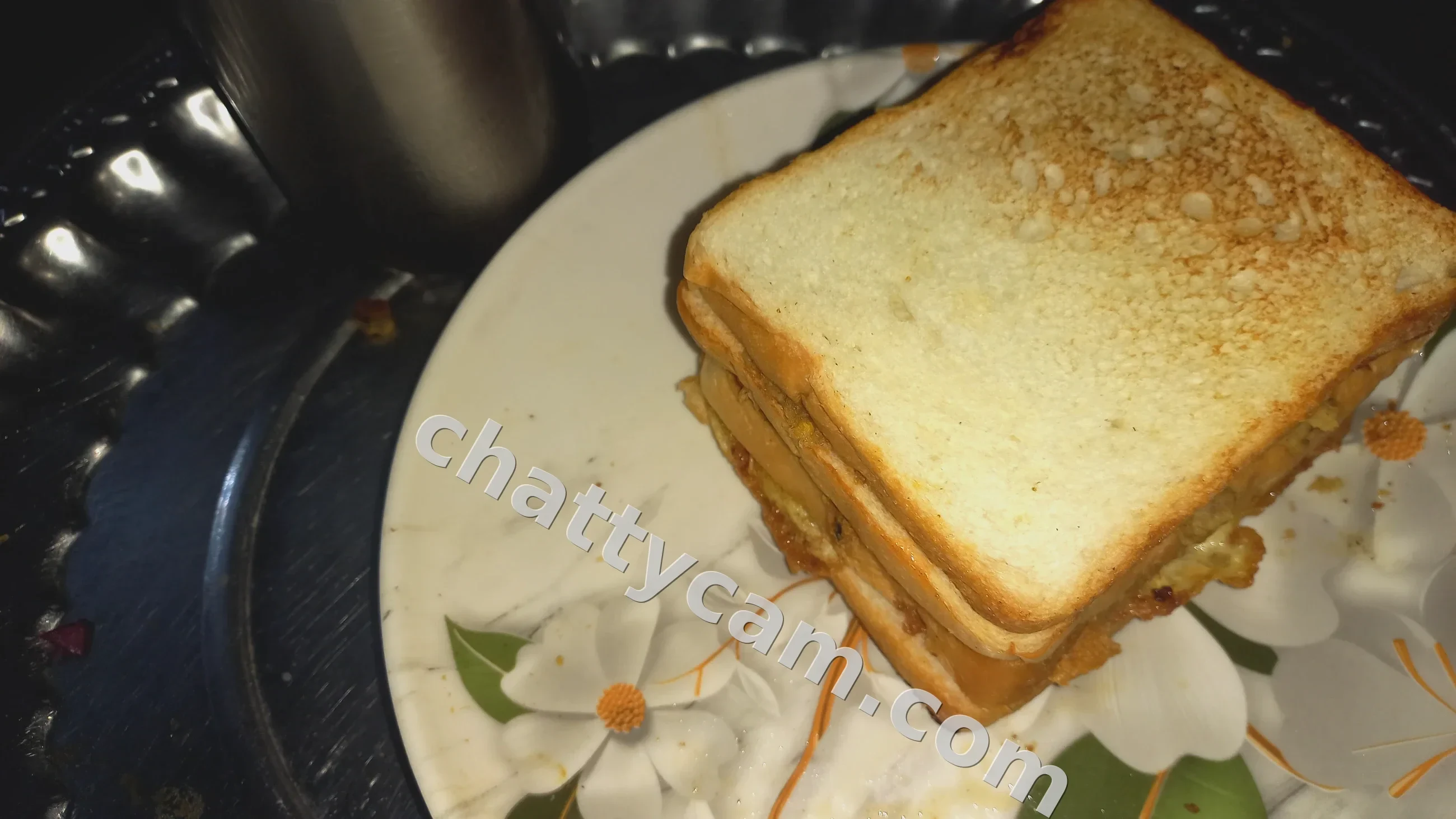 Just eating sandwiich